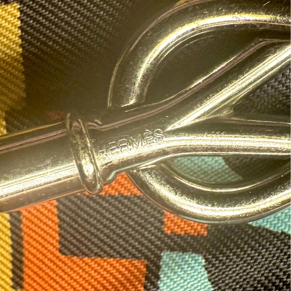 Hermès Nautile Twisted Knot Bracelet Natural Barenia Leather w/ Box Rare Vintage - Picture 3 of 11